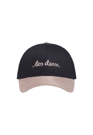 LES DEUX Brad Contrast Suede Baseball Cap Kepsar Herr Svart ONESIZE