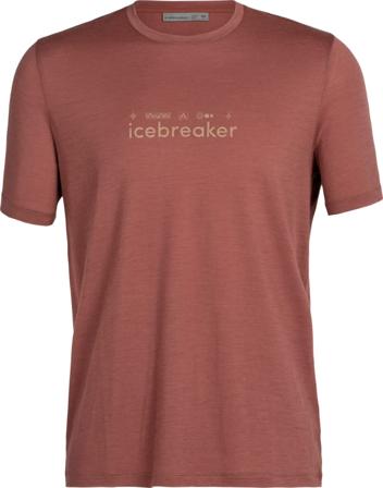 Icebreaker Men's Tech Lite II Short Sleeve Tee Nature Touring Club Men short-sleeved sweaters Red XL