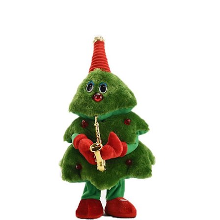 Dansende Juletræ Elektronisk Plys Legetøj Gaver Ornamenter Kompatibel med Børn Syngende Elektrisk Legetøj Kompatibel med Børn Jul