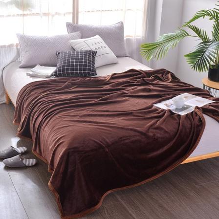 Förtjockad flanellfilt Sobelpäls Casual Thermal Minkpälstygsfilt Coffee 150*200cm