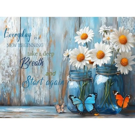 Blomster Diamant Kunst Sæt til Voksne, Tusindfryd Diamant Maleri for Begyndere, Inspirerende DIY Fuld Bor Diamant Malerier Ædelstens Kunst Ramløs 