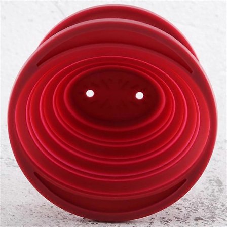 Kokoontaitettava kahvisuodattimen pidike retkeilyyn, uudelleenkäytettävä silikoninen kahvisuodattimen pidike kotiin Punainen