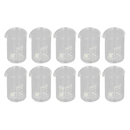 10 kpl Dekantterilasi Borosilikaattilasi Kirkas Asteikko Laboratoriodekantteri Akateemiseen Teolliseen Kokeiluun 10 ml