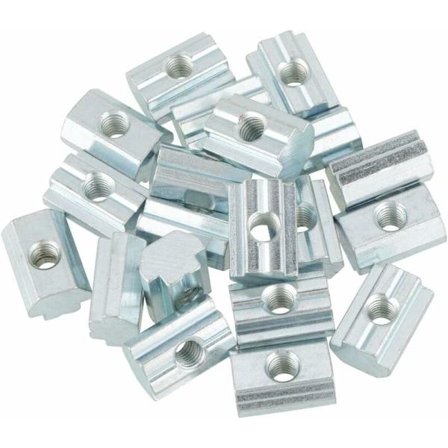 20 stk Standard Glide Nut Galvaniseret Kulstofstål T Glide Nut til Aluminiumsprofil Tilbehør (T Nut Typ 40 M8)