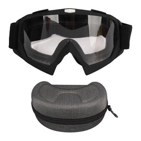 Udendørs Ski Briller Sports Cykling Motorcykel Vindtætte Briller Cykel Off Road Støvtætte Briller Mat Sort Ramme Transparent Linse