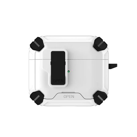 Armor Skalskydd för AirPods – Tåligt & Stötsäkert med Hållare - AirPods Pro 2 Vit