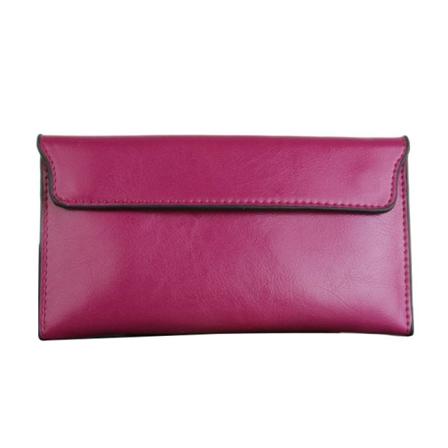 Kvinner lommebok mynt veske Lang ekte skinn koreansk stil konvolutt gull Plum purple