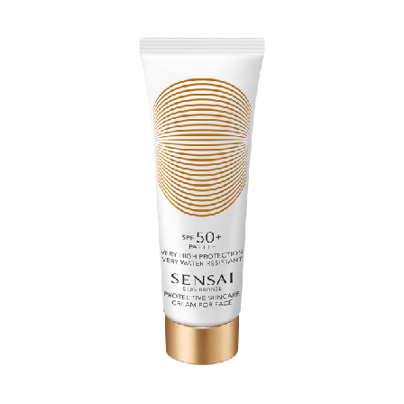 Sensai Silky Bronze Protective Cream Face SPF50+ Solskydd & solvård Dam 50 ML