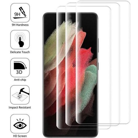 Skärmskydd - Samsung - Galaxy S21 Ultra 5G - Härdat glas - 3-pack - Transparent