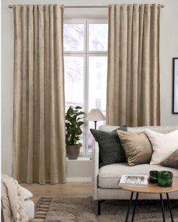 Multibandslängd enfärgad sammet 2-pack Sand - Jul - Linea