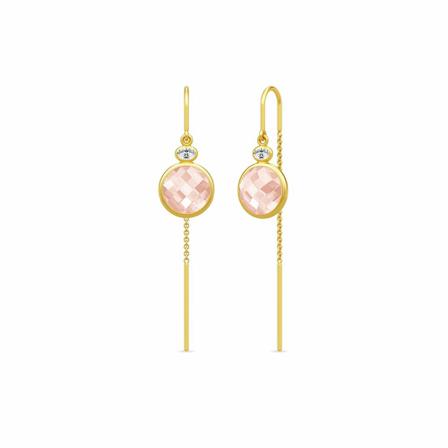 Julie Sandlau Elva Chain Earrings Gul, Dame Øreringe, Størrelse: ONE Size