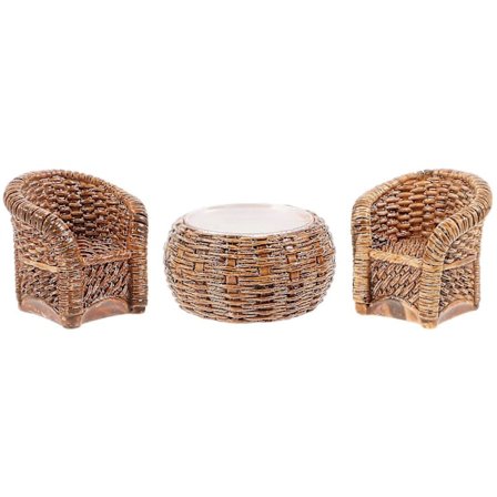 1 set dockhus miniatyrmöbler bord stolar modeller dockhus möbler miniatyrer set