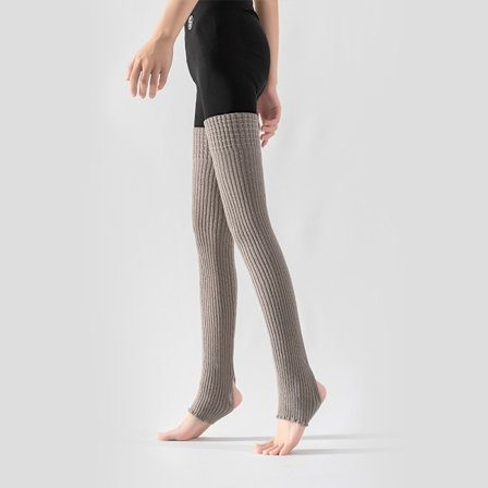 E;75CM-ZLY Mode Benvarmere Lange Fodløse Sokker One Size Passer Alle til Kvinder Vinter Dans Yoga Ballet Åndbar