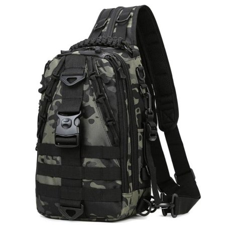 Män's Militär Tactical Skulderväska Army Cross Body Sling Bröst väskor Trekking Klättring Crossbody Vandring Pack För Man