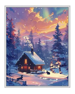 Diamond painting Vinterstuga - Jul,Vinter - Varvikas