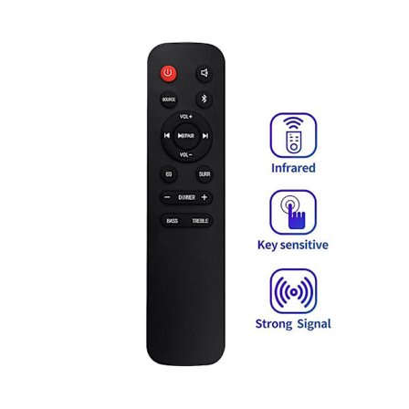 En218a8h Ersättningsfjärrkontroll för SounCOar Hs218 2.1-kanals 2.1ch Soundbar Hemmabiosystem CO Svart