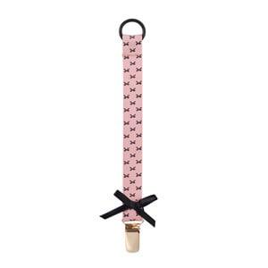 Bjällra Couture Bow Collection Pacifier Clip One Size - Baby feeding - One size - Pink - Junge