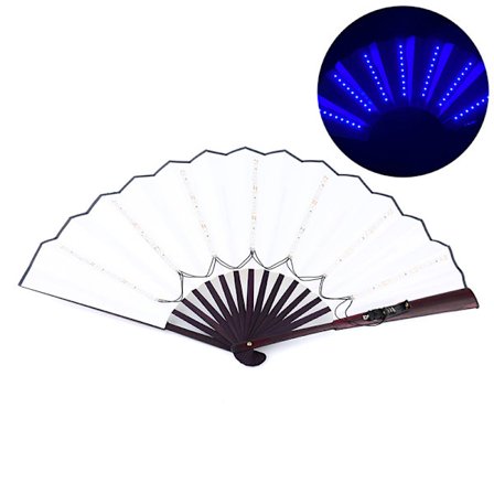 Glød Folding LED Fan Dancing Light Night Show Halloween Jul