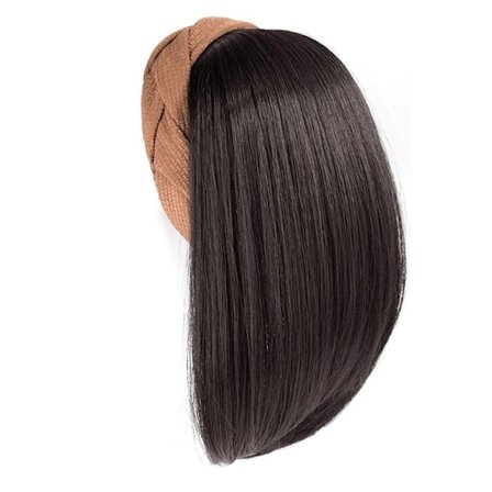 Naturlige parykker til daglig brug Populært hårsmykke pandebånd til hurtig frisure