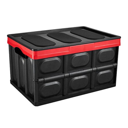 Foldbar Bil Bagagerums Opbevarings Organizer Stor Kapacitet ABS Kasse til Hjemme Garage Sort 39x26.5x22cm 15.35x10.43x8.66in