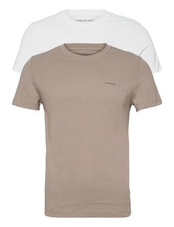 2 Pack Slim T-Shirt T-shirts Short-sleeved Multi/mønstret Calvin Klein Jeans