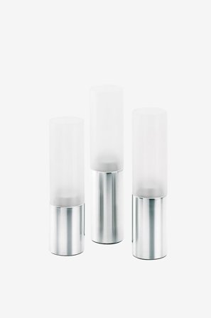 Blomus - Ljuslykta Faro Set med 3 - Silver - Ljusstakar & lyktor - Från Homeroom