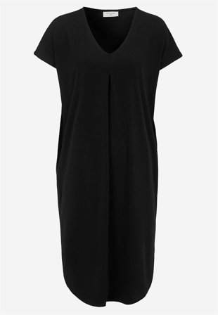 Freequent - Jersey-kjole med lommer i svart for damer i størrelse S (38) - Cellbes