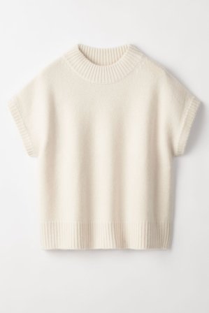 Soft Goat - Round Neck Top - Kaschmirpullover für Damen - XL - Feather White