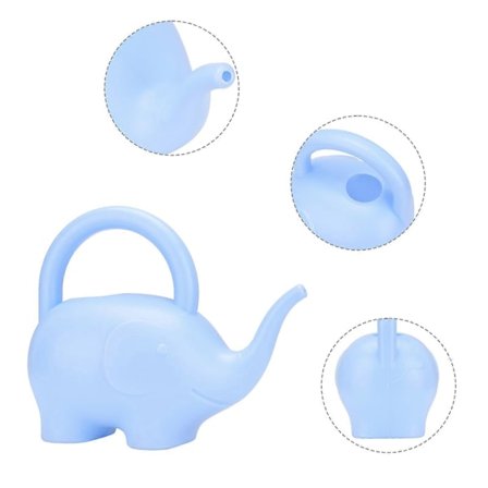 Söpö Elefantti Kastelukannu - Kestävää PP-materiaalia - Sisä-/Ulkokäyttöön Tarkoitettu Kasvisuihkepullo - Sarjakuvamuotoilu - Sininen - 1L LGL