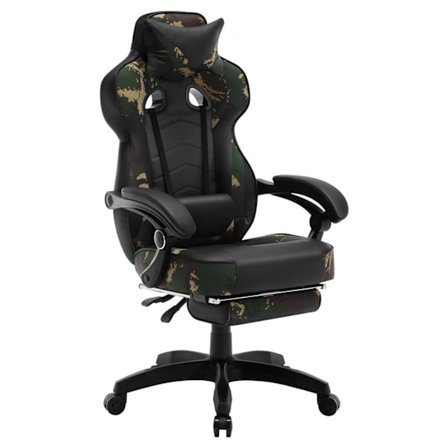 Rootz Gaming Chair - Kontorsstol - Racing Chair - Justerbar höjd & fällbar - Ergonomisk design - 121-128cm x 56cm x 46cm