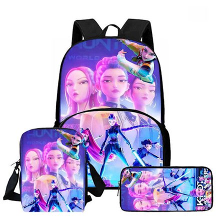 K-Pop Demon Hunter Rygsæk Skuldertaske Madkasse Penalhus Skolerygsæk