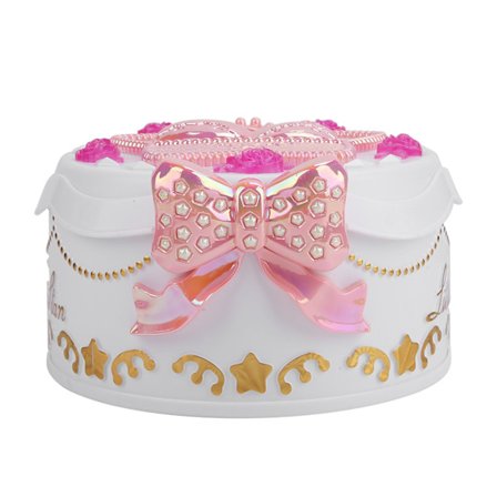 Miniature Roterende Ballerina Pige Musikalsk Smykkeskrin til Piger (Hvid) 0.5