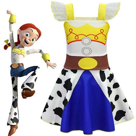 Jentekjoler Toy Story Jessie Cosplay Fancy Dress-kostyme