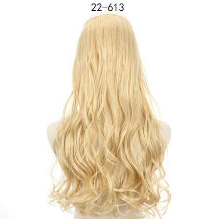 MERISIHAIR Long No Clips Invisible Wire Hair Extensions 16 22 32" Syntetiskt Vågigt Svart Brun One Piece Hairpiece Hårförlängning