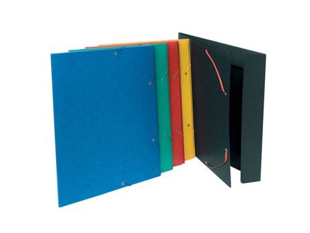 EXACOMPTA Gummibandsmapp 3-klaff A3 600g sorterade färger - Lyreco - Kontorsmaterial - Mappar och plastfickor - Gummibandsmappar 3-klaff - Kartong