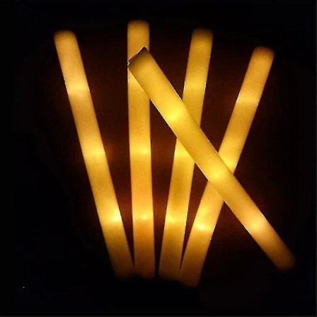 12/15/30/60stk LED Glow Sticks Bulk Farverige Rgb Glow Skum Stick Cheer Tube Mørkt Lys Til Jul Fødselsdag Bryllup Festartikler