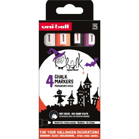 Uni Chalk Marker PWE-5M Halloween 4-setti