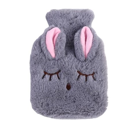 Hot Water Bottle Gift Hand Warmer With Cover Cute Rabbit Cozy PVC Winter Therapy