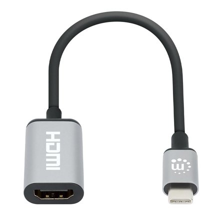 Manhattan MH Converter, USB-C Male to HDMI Female, 4K@60Hz, Black, Bag