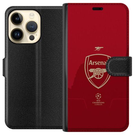 Kompatibelt Plånboksfodral till Apple Apple iPhone 15 Pro Arsenal fotboll klubb England Premier League ung trupp offensiv stil teknisk fotboll och sn