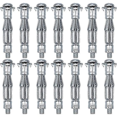 20 st M6*50mm Hålkropps Metallankare Expansion Metallankare Expansionsankarskruv Metallankare För Gipsskivor Ihålig Vägg Qyroadwolf