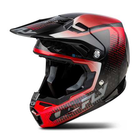FLY Racing Formula S Protocol MX Helmet Black/Carbon/Red L