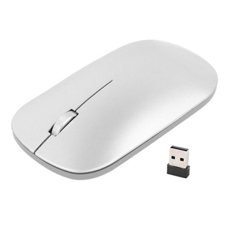 Trådløs 2.4G lydløs genopladelig mus til stationær bærbar computer mænd kvinder