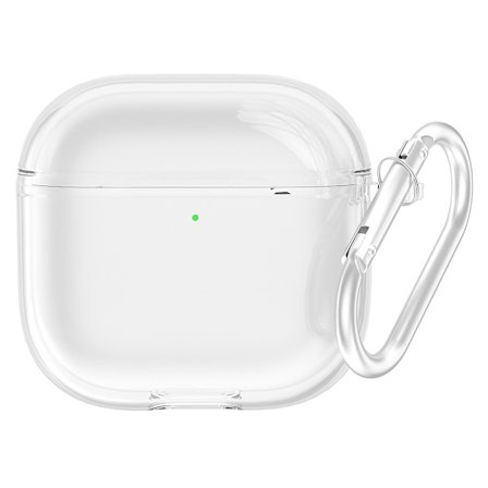 TPU-etui til Apple AirPods 4 med karabinhage Transparent