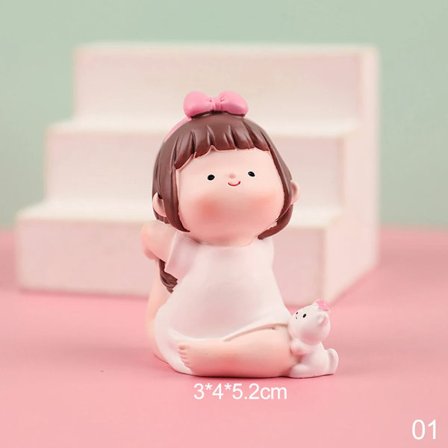 Yoga Tegneserie Borddekorasjon Ornamenter for Jenter Kreative Gaver Resin Håndverk Barneromsdekorasjon Søte Biltilbehør~00908