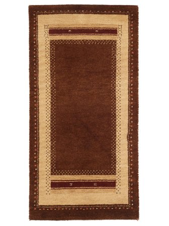 Alfombra Gabbeh Indo Fine 71X139 Negro/Marrón (Lana, )