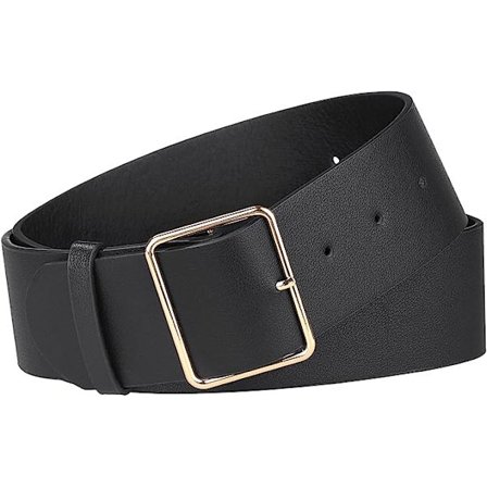 PU-nahkavyöt naisille, metallinen solki, 5 cm leveä vyö housupuvulle