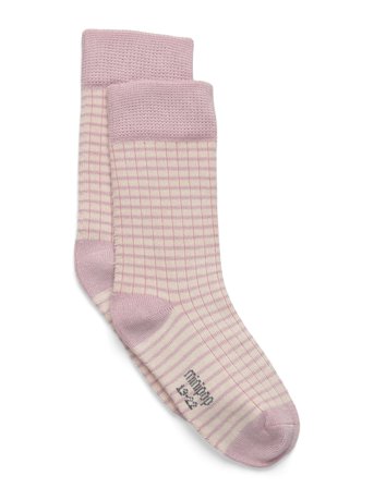 minipop Minipop Bamboo Socks Thin Stripe - Pink - 23/26Y