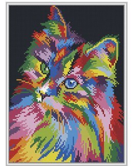 Diamond painting Regenbogenkatze