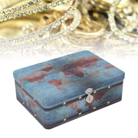 Pelti Säilytyslaatikko Retrotyyli Ruostumaton Laajalti Käytetty Vintage Peltilaatikko Lukkojen Ja Avaimien Kanssa Koti Työpöytä Toimisto